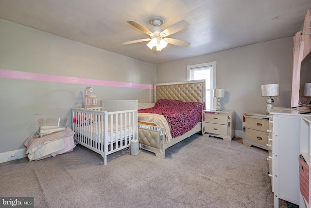 322-324 Washington Ave, Laurel Springs, NJ 08021 - bedroom with carpet floors, a ceiling fan, and baseboards