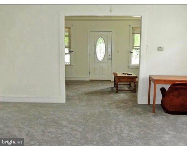 322-324 Washington Ave, Laurel Springs, NJ 08021 - foyer featuring carpet flooring, baseboards, and plenty of natural light