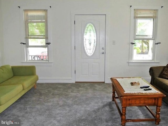 322-324 Washington Ave, Laurel Springs, NJ 08021 - carpeted entrance foyer featuring a healthy amount of sunlight and baseboards