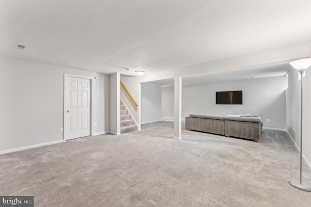 13213 Windy Leaf Ct, Woodbridge, VA 22192 - finished basement featuring baseboards, carpet flooring, and stairway