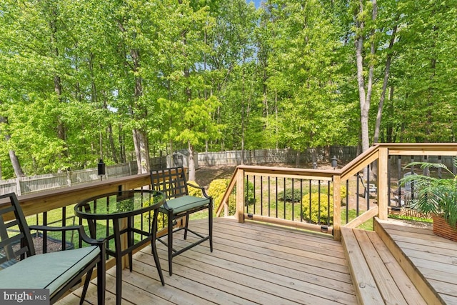 13213 Windy Leaf Ct, Woodbridge, VA 22192 - wooden terrace featuring a fenced backyard