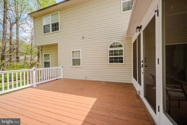 view of wooden terrace