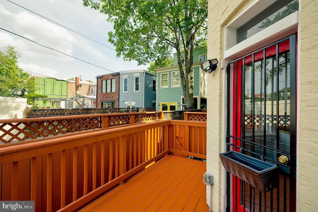 209 11th St NE, Washington, DC 20002 - wooden terrace featuring a residential view