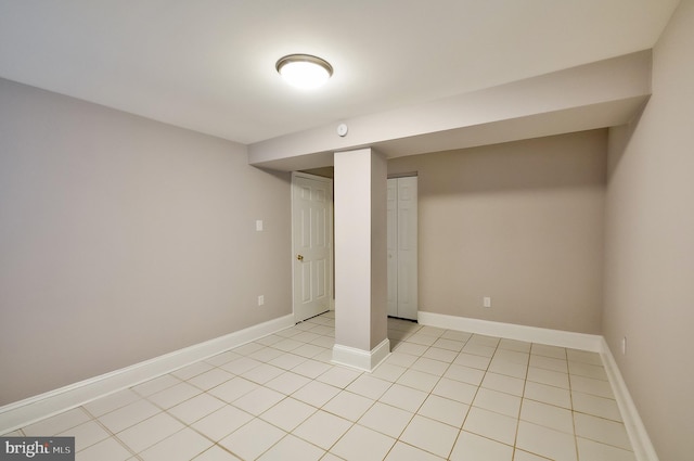 209 11th St NE, Washington, DC 20002 - finished basement with light tile patterned floors and baseboards