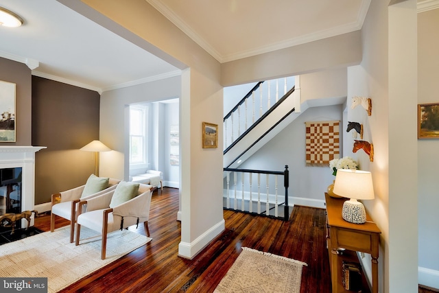 209 11th St NE, Washington, DC 20002 - interior space with healthy amount of natural light, crown molding, wood-type flooring, and baseboards