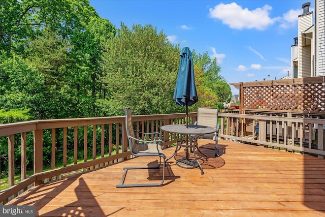 7232 Cherwell Ln, Alexandria, VA 22315 - view of wooden terrace
