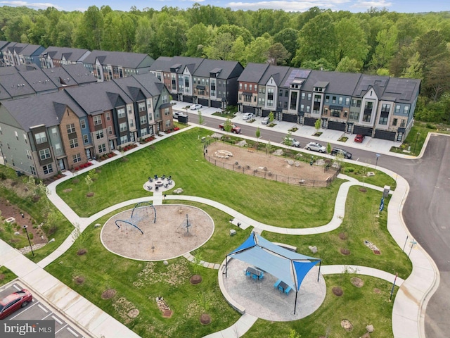 birds eye view of property featuring a residential view