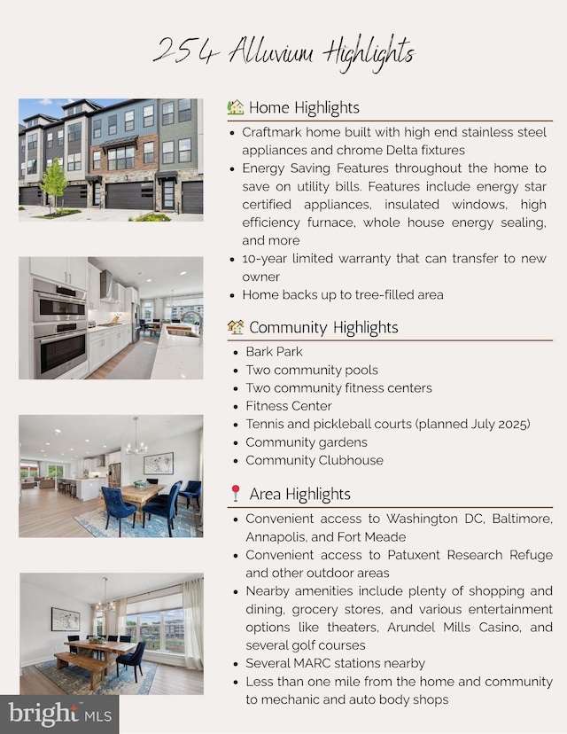 254 Alluvium Dr, Laurel, MD 20724 - view of marketing collateral with multiple images
