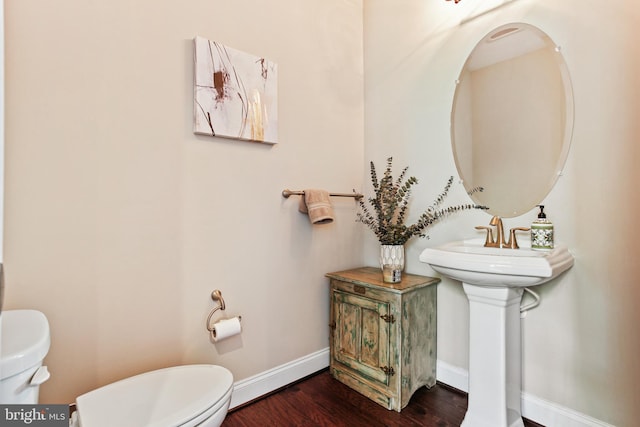 2204 Messina Ct, Eldersburg, MD 21784 - bathroom featuring toilet, wood finished floors, and baseboards
