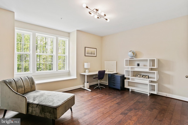 2204 Messina Ct, Eldersburg, MD 21784 - office space featuring dark wood-type flooring and baseboards