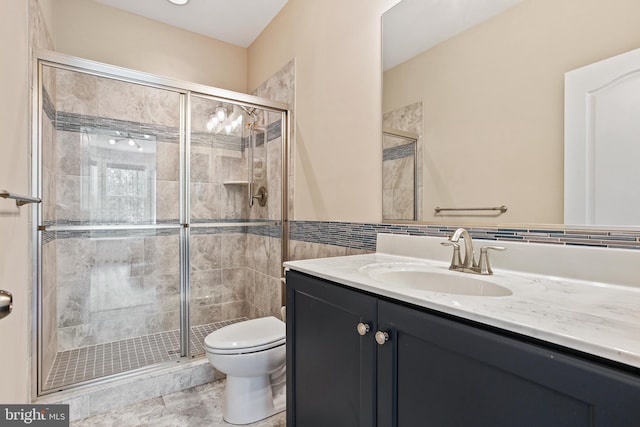 2204 Messina Ct, Eldersburg, MD 21784 - full bath with tile walls, a stall shower, toilet, and vanity