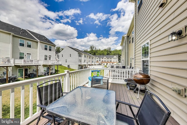 520 View Point Way, Fredericksburg, VA 22405 - wooden deck featuring a residential view and outdoor dining area