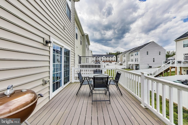 520 View Point Way, Fredericksburg, VA 22405 - deck with outdoor dining space and a residential view