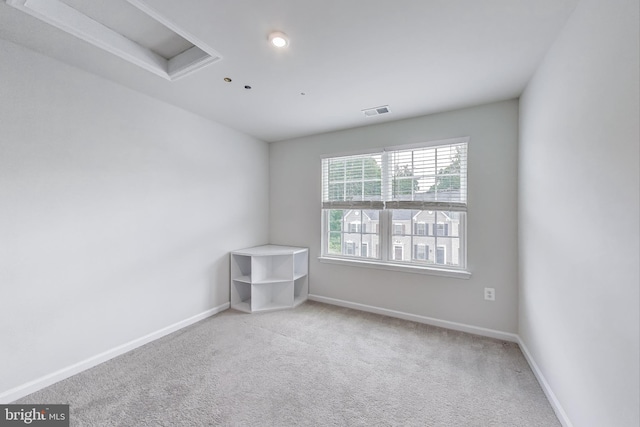 520 View Point Way, Fredericksburg, VA 22405 - unfurnished room featuring carpet floors, baseboards, recessed lighting, and attic access