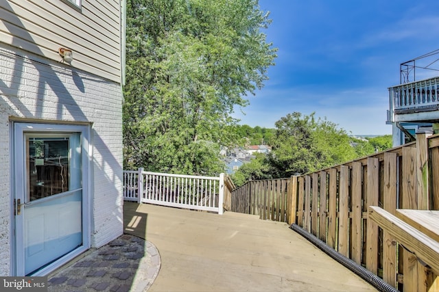 view of patio / terrace with a wooden deck