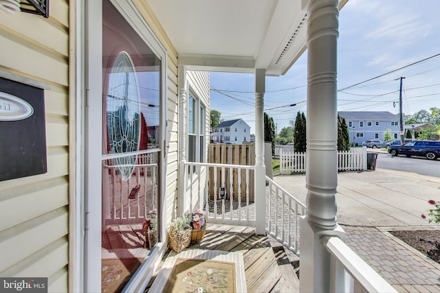 balcony with a porch