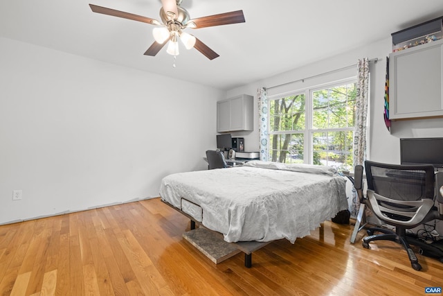 28 Begum Rd, Palmyra, VA 22963 - bedroom featuring light wood-style floors and a ceiling fan