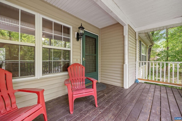 28 Begum Rd, Palmyra, VA 22963 - wooden terrace featuring covered porch