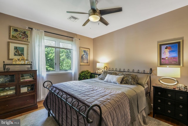 3305 Shirley Ln, Chevy Chase, MD 20815 - bedroom with wood finished floors and a ceiling fan