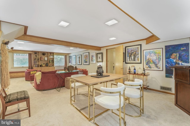 3305 Shirley Ln, Chevy Chase, MD 20815 - dining room featuring light carpet and baseboards