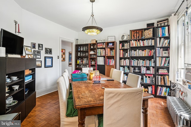 5217 Greene St, Philadelphia, PA 19144 - dining area with baseboards and radiator