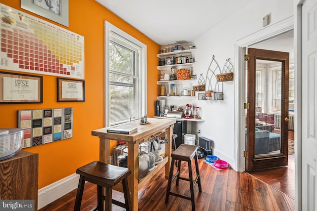 5217 Greene St, Philadelphia, PA 19144 - home office with baseboards and hardwood / wood-style flooring