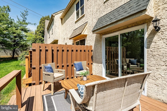 view of wooden deck