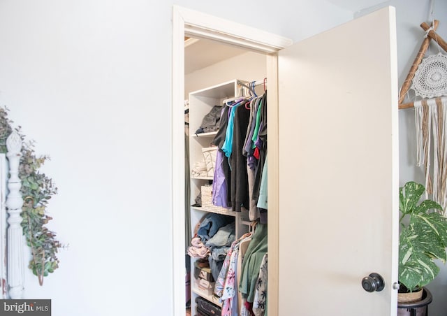 view of closet