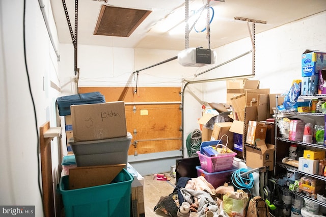 storage area with a garage