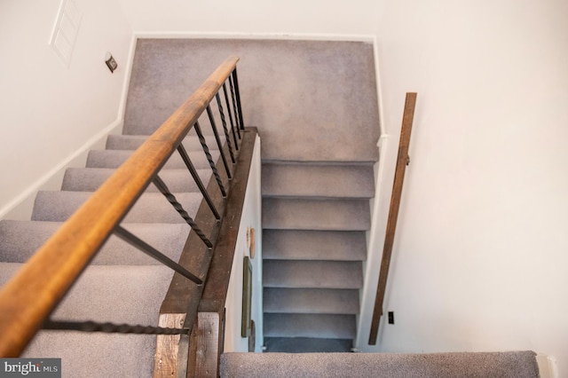 view of stairway