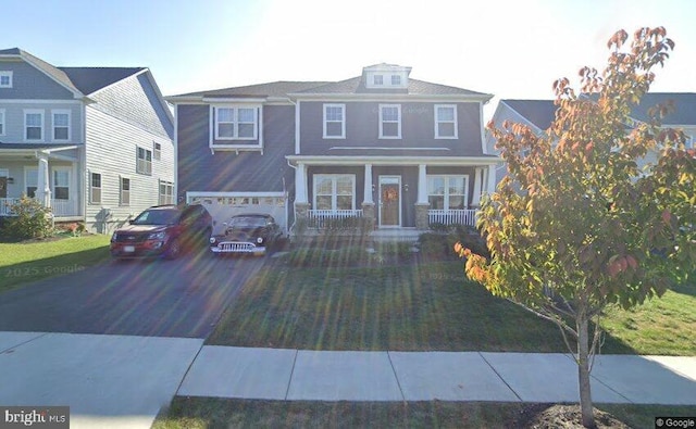 40918 White Clover Ln, Aldie, VA 20105 - view of front of property with covered porch and driveway