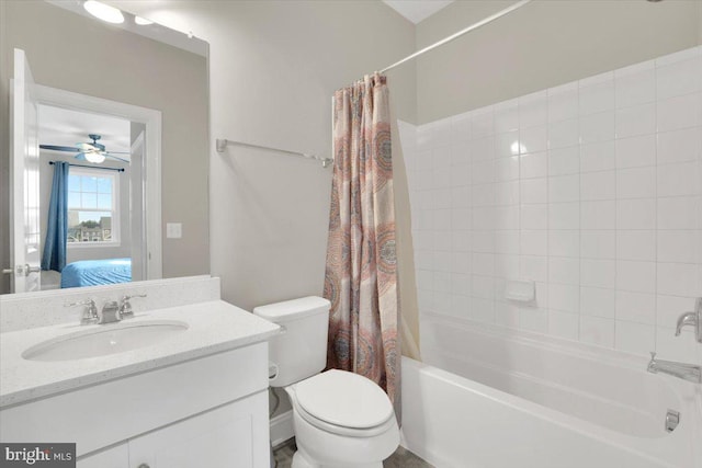 40918 White Clover Ln, Aldie, VA 20105 - full bathroom featuring connected bathroom, toilet, shower / bath combo, and vanity