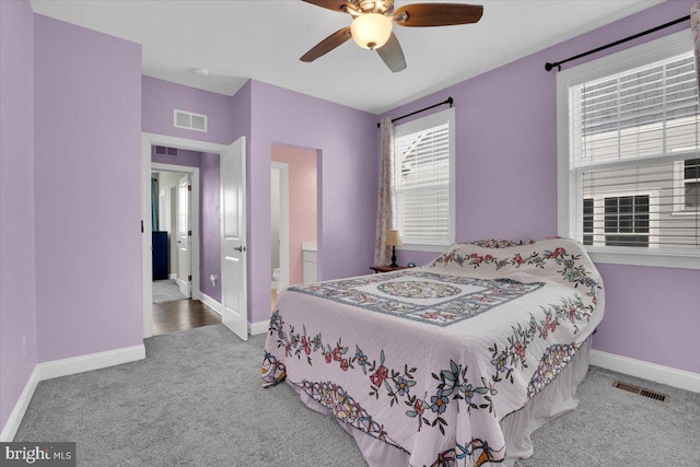 40918 White Clover Ln, Aldie, VA 20105 - carpeted bedroom featuring baseboards and a ceiling fan