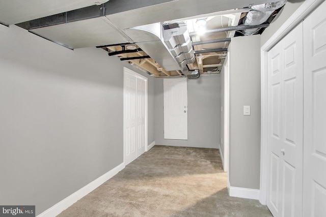 324 Woodbourne Ave, Baltimore, MD 21212 - below grade area featuring carpet flooring and baseboards