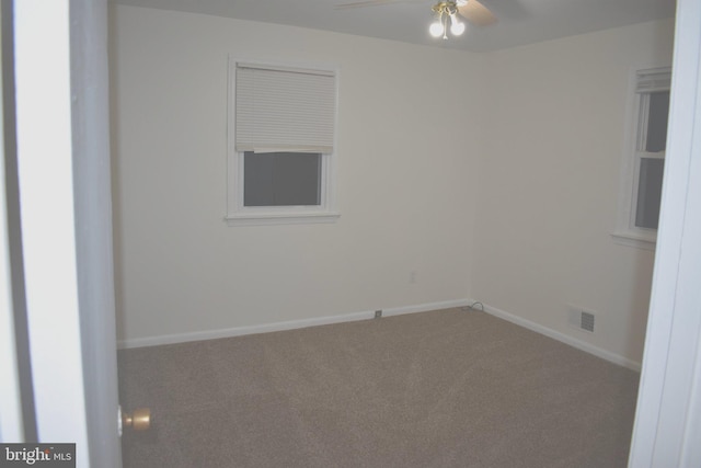 1920 Potomac Rd, Edgewater, MD 21037 - empty room with a ceiling fan, baseboards, visible vents, and carpet