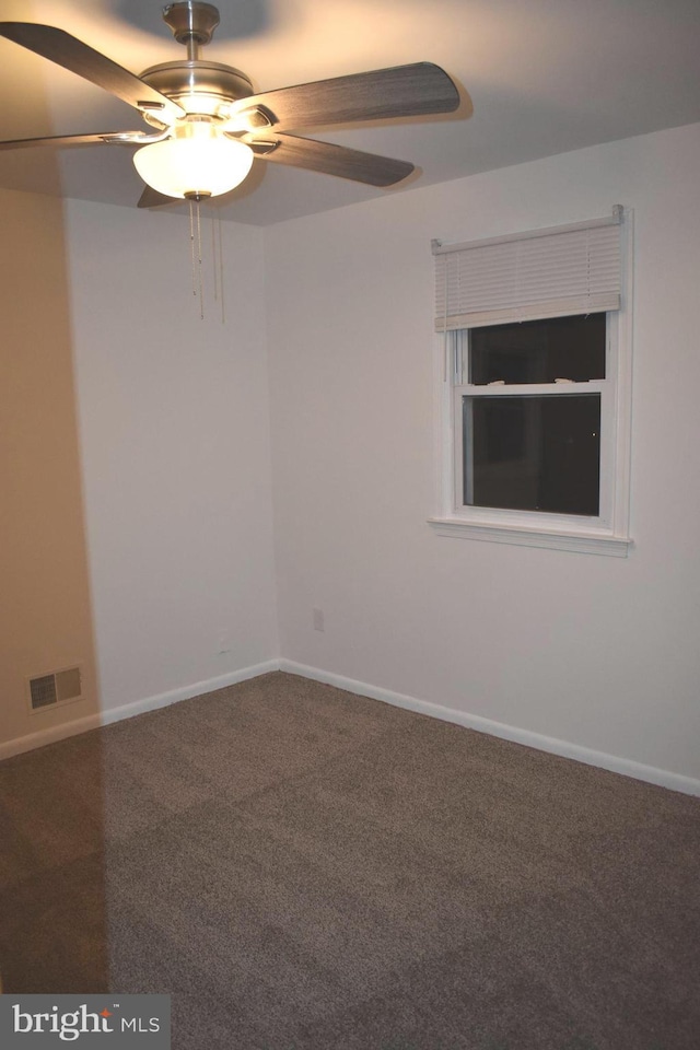1920 Potomac Rd, Edgewater, MD 21037 - spare room with carpet flooring, ceiling fan, visible vents, and baseboards