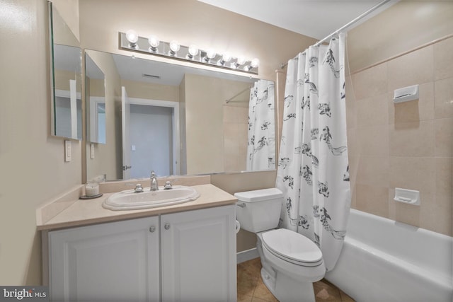 2600 Pennsylvania Ave NW Unit 601/6D, Washington, DC 20037 - full bathroom featuring toilet, vanity, shower / bathtub combination with curtain, and tile patterned floors