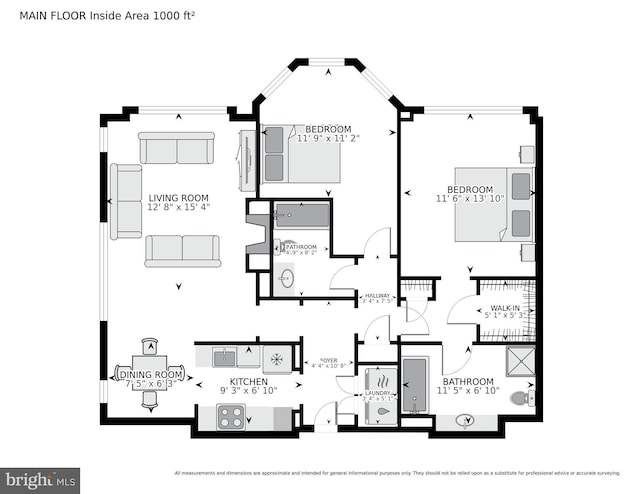 2600 Pennsylvania Ave NW Unit 601/6D, Washington, DC 20037 - floor plan / room layout