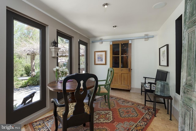 view of dining space