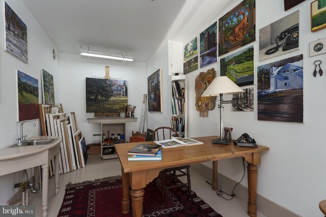 view of office area