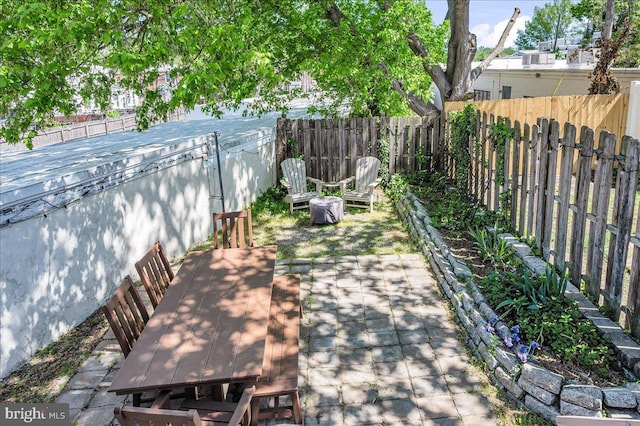 view of patio / terrace with a fenced backyard