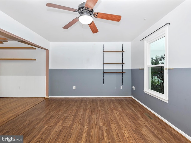 201 N 2nd St, Woodsboro, MD 21798 - unfurnished room with wood finished floors, baseboards, and ceiling fan