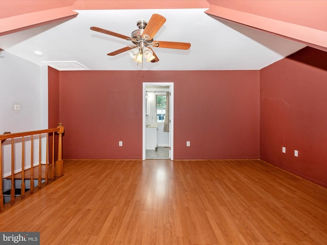 201 N 2nd St, Woodsboro, MD 21798 - additional living space with wood finished floors, ceiling fan, and baseboards