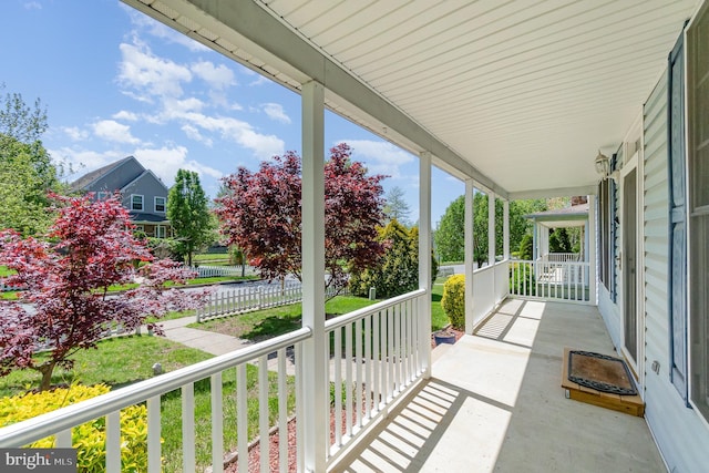 balcony with covered porch