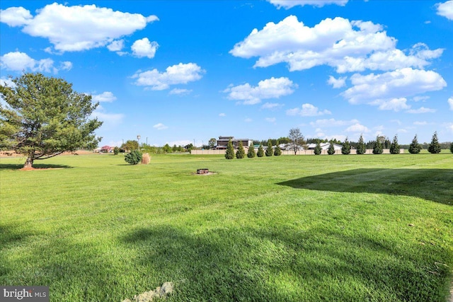 view of community with a lawn