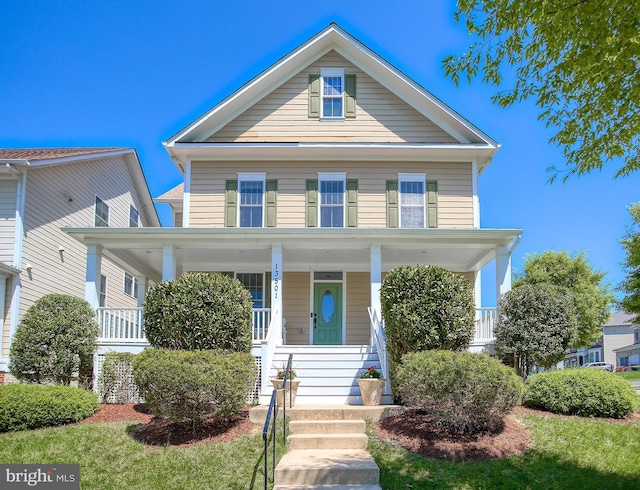 view of front of house featuring covered porch