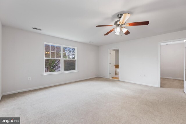 136 Roseville Ct, Boyce, VA 22620 - unfurnished room with visible vents, a ceiling fan, baseboards, and light carpet