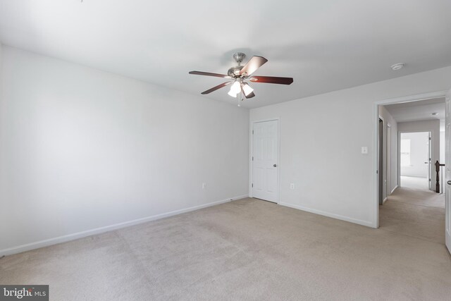 136 Roseville Ct, Boyce, VA 22620 - spare room featuring a ceiling fan, baseboards, light carpet, and attic access