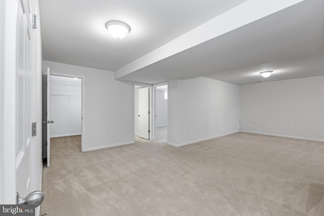 136 Roseville Ct, Boyce, VA 22620 - finished below grade area with baseboards and light carpet