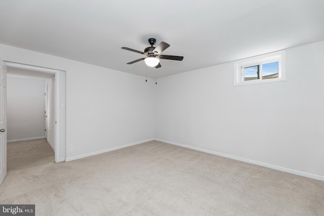 136 Roseville Ct, Boyce, VA 22620 - interior space featuring baseboards, light carpet, and a ceiling fan